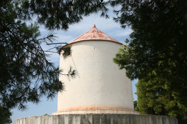 The renovated windmill close to the nobleman's tomb